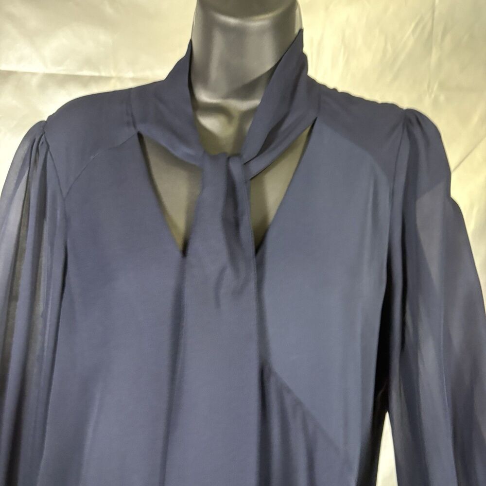 PARKER Kenji Tiered Chiffon Long-Sleeve Dress XS - Picture 10 of 16